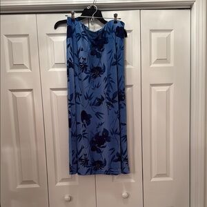 Blue Midi Skirt for Resort Wear